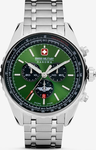 SWISS MILITARY HANOWA Analoog horloge 'Afterburn' in Zilver: voorkant