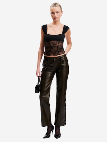OW Collection Top ' VILDA ' in Zwart