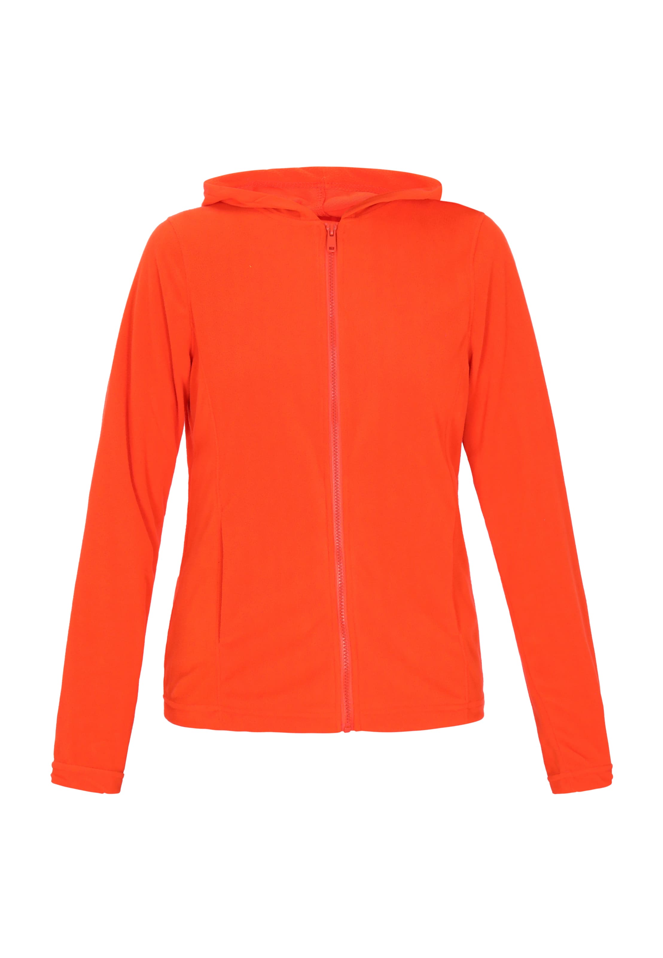 Veste en polaire swirly en orange : devant