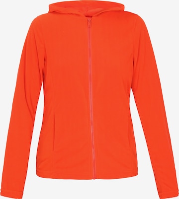 Veste en polaire swirly en orange : devant