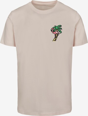 T-Shirt 'Flamingo' Mister Tee en beige : devant