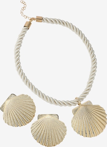 Parure de bijoux 'Simmi' SOHI en blanc : devant