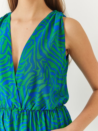 Bianco Lucci Καλοκαιρινό φόρεμα σε μπλε ρουά / πράσινο, Άποψη προϊόντος