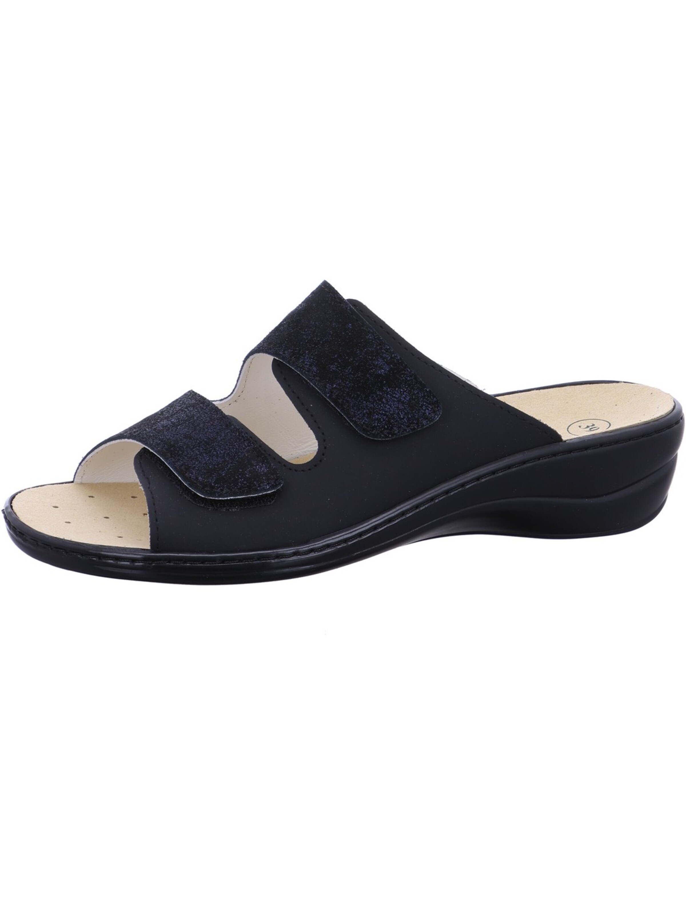 ALGEMARE Mules in Black: front