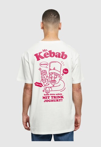 Merchcode T-Shirt 'Mr Kebab' in Weiß: Vorderseite