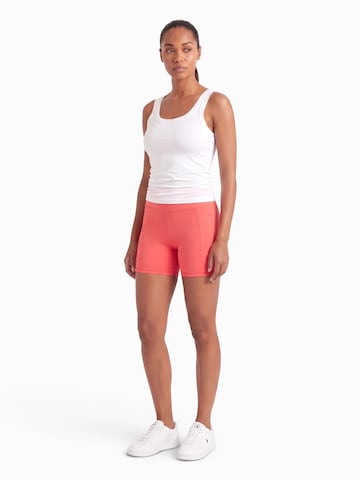 ADIDAS PERFORMANCE Skinny Workout Pants 'OPTIME POWER' in Red