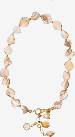 THE GEM STORIES JEWELRY Ketju 'Coral Necklace with Adjustable Elements' värissä beige: etupuoli