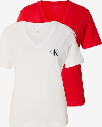Tricou de la Calvin Klein Jeans pe roșu: față