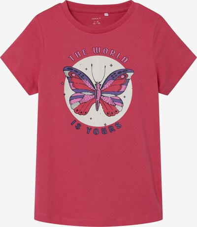 NAME IT Shirt 'BEATE' in de kleur Lila / Eosine / Cranberry / Zilver, Productweergave