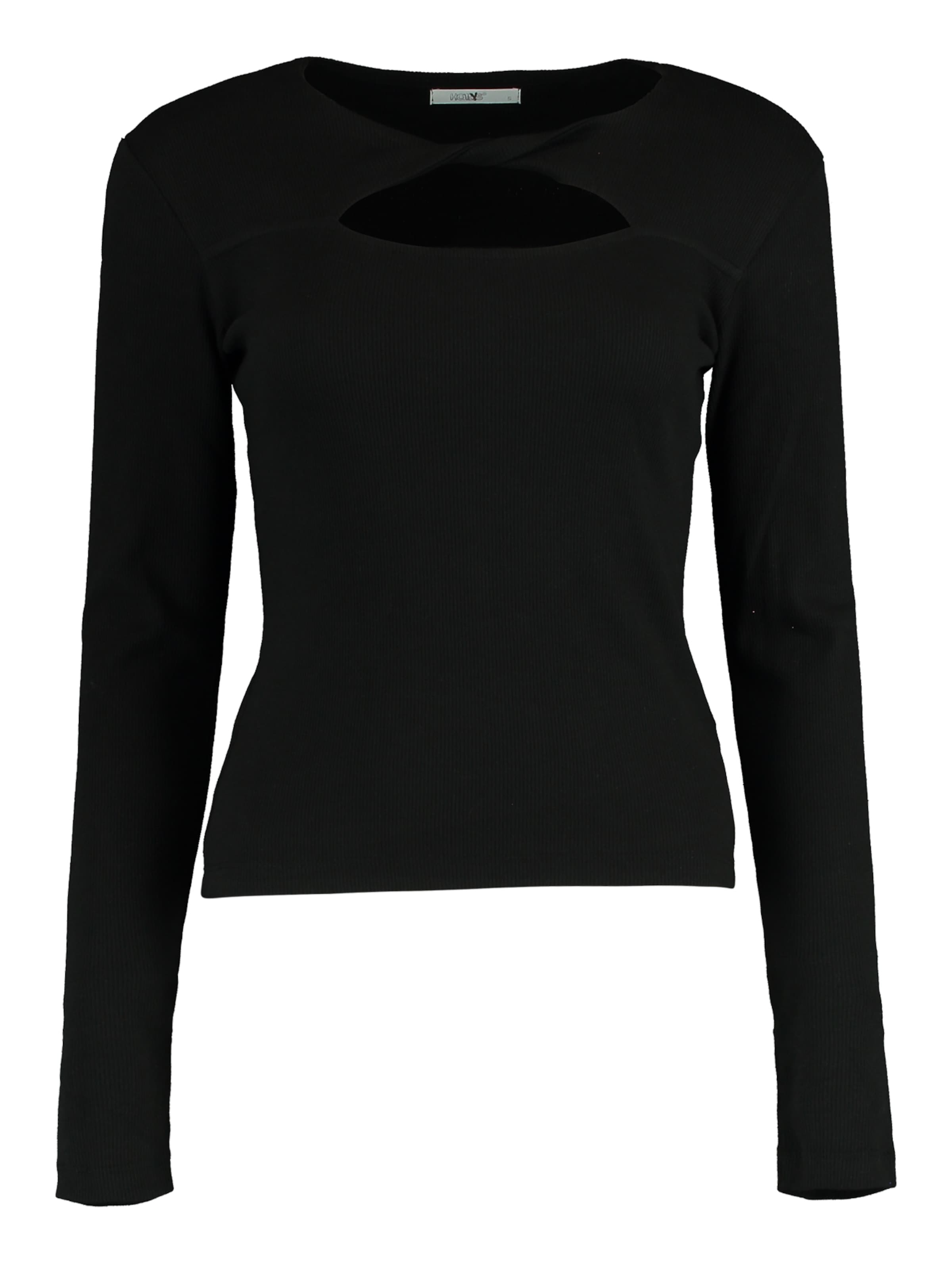 Hailys Póló 'Holey' - fekete: elől