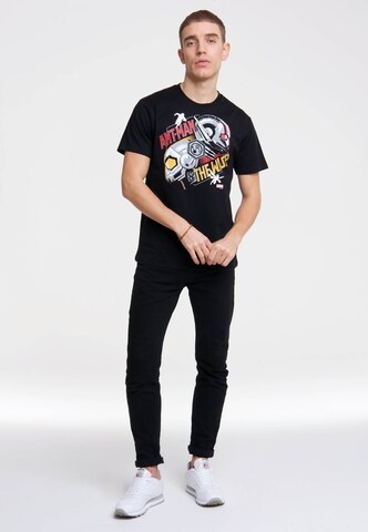 LOGOSHIRT Shirt 'Ant Man' in Zwart