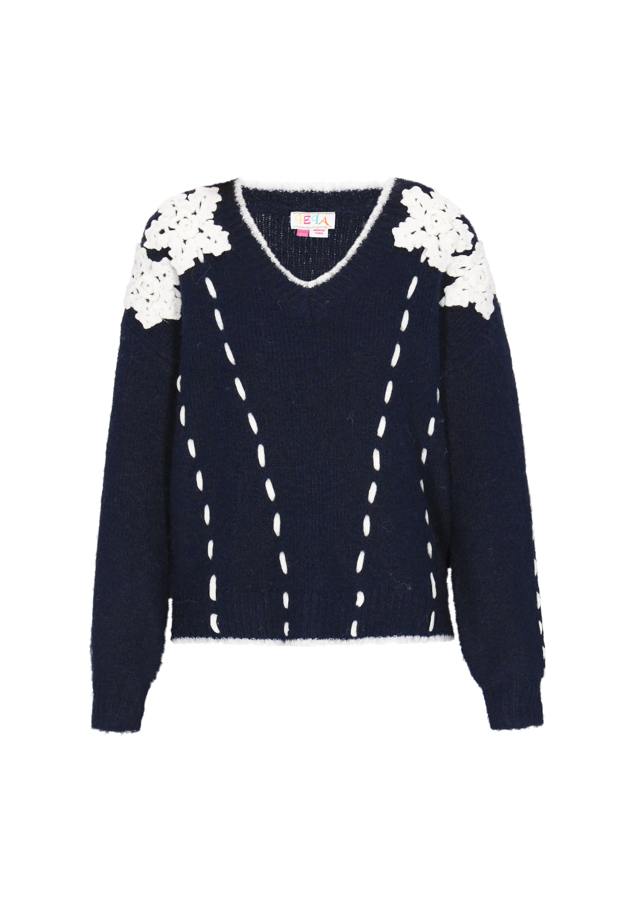 IZIA Oversize pulóver - kék: elől