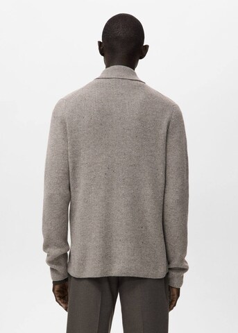 MANGO MAN Strickjacke 'Dina' in Braun