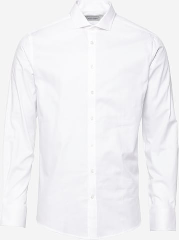 Bruun & Stengade - Camisa de negocios en blanco: frente