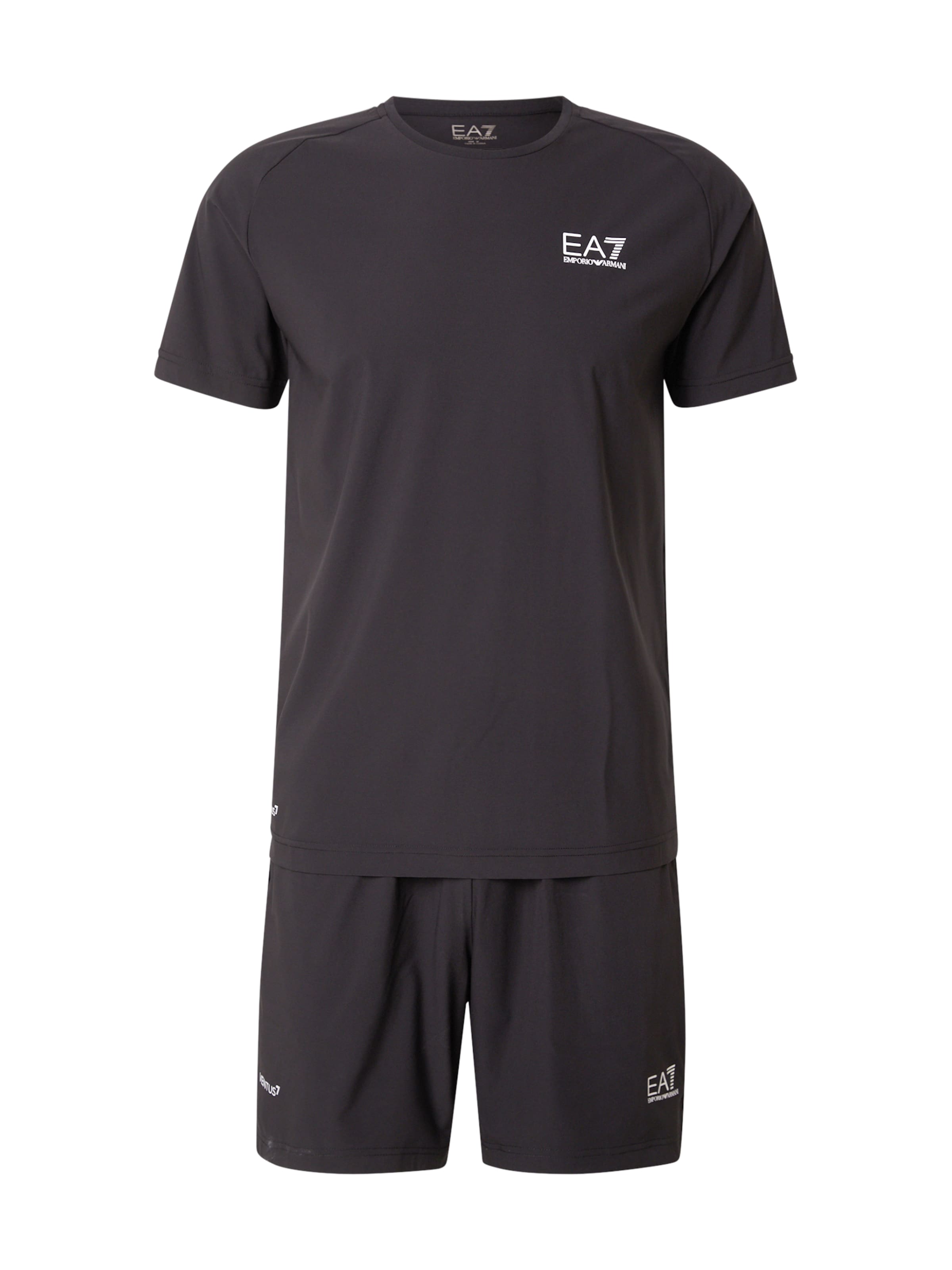 Survêtement EA7 Emporio Armani en noir : devant