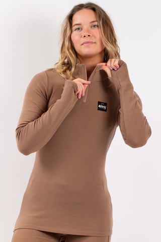 T-shirt fonctionnel 'Journey' Eivy en marron : devant