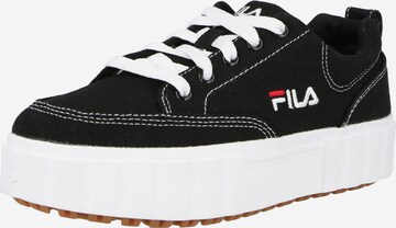 FILA Platform trainers in Black: front