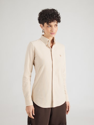 Chemisier Polo Ralph Lauren en beige : devant