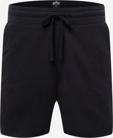 Regular Pantaloni de la HOLLISTER pe negru: față