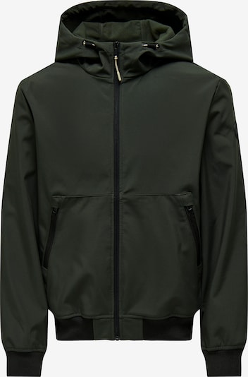 Demisezoninė striukė 'ONSBOWIE' iš Only & Sons, spalva – tamsiai žalia / juoda, Prekių apžvalga