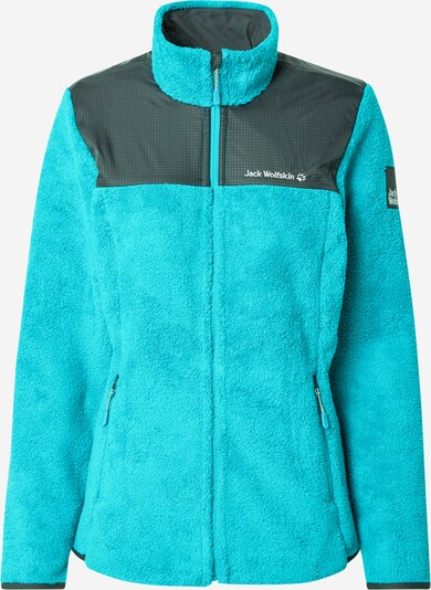 JACK WOLFSKIN Fleecejacke 'DNA KENAI' in türkis / schwarz / weiß, Produktansicht