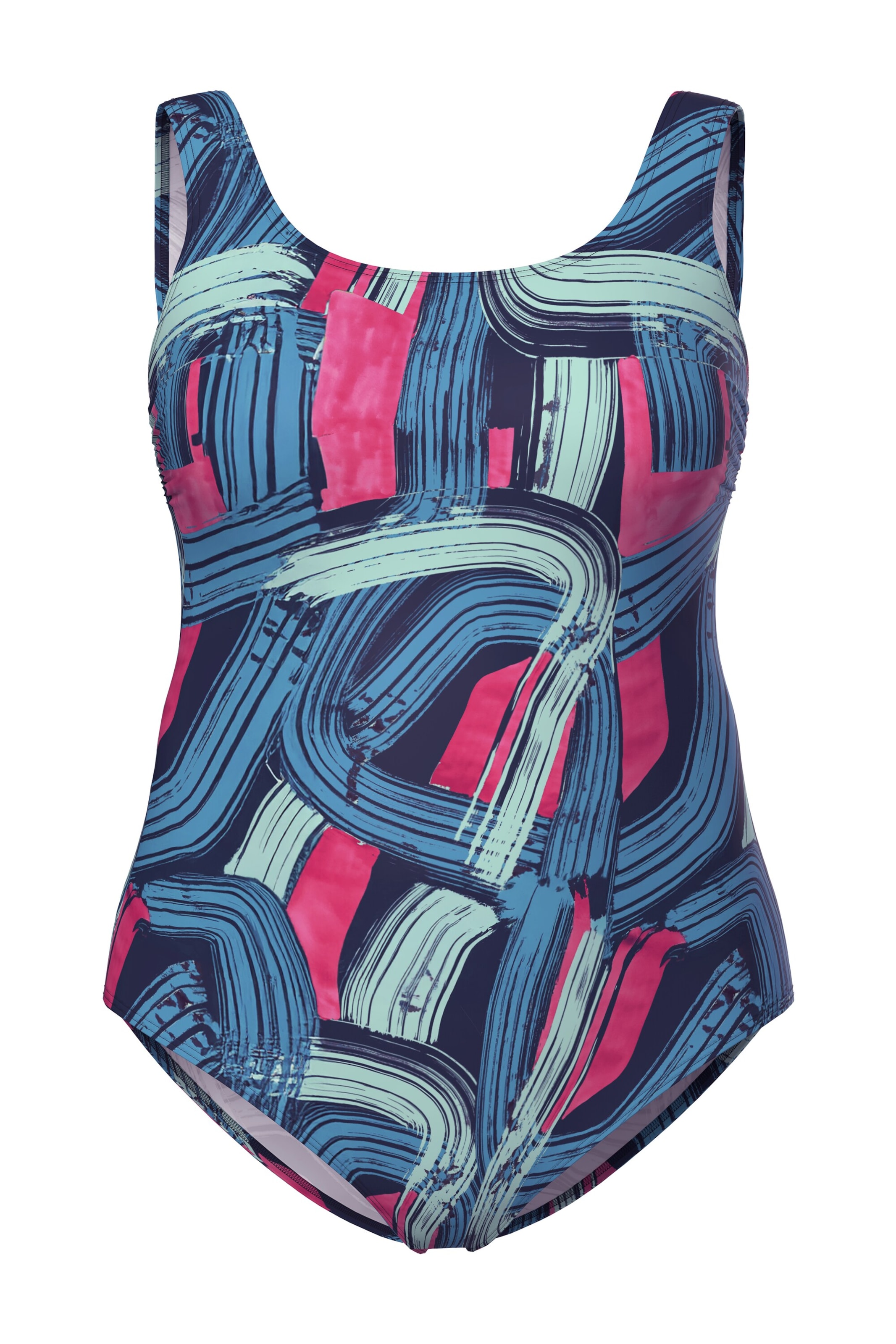 Ulla Popken Badpak in Blauw: voorkant