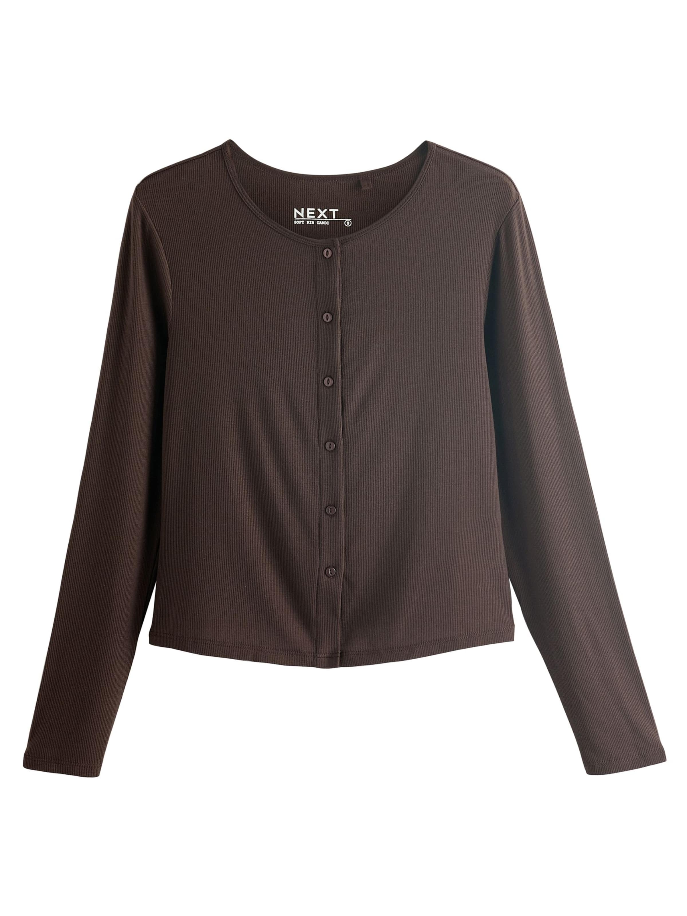 Next Neuletakki värissä ruskea: etupuoli