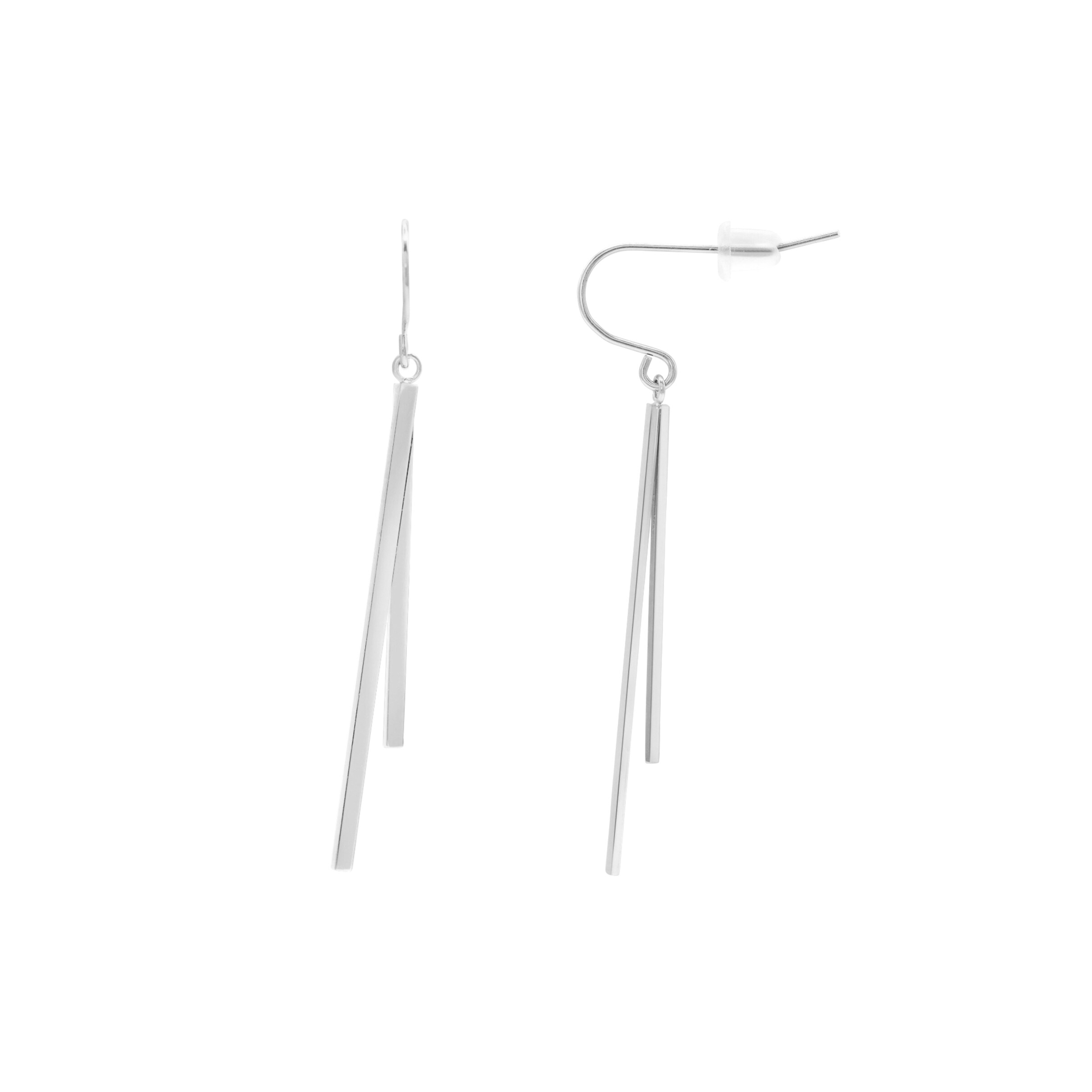 Boucles d'oreilles Heideman en argent : devant