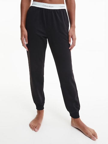 Pantalon de pyjama Calvin Klein Underwear en noir : devant