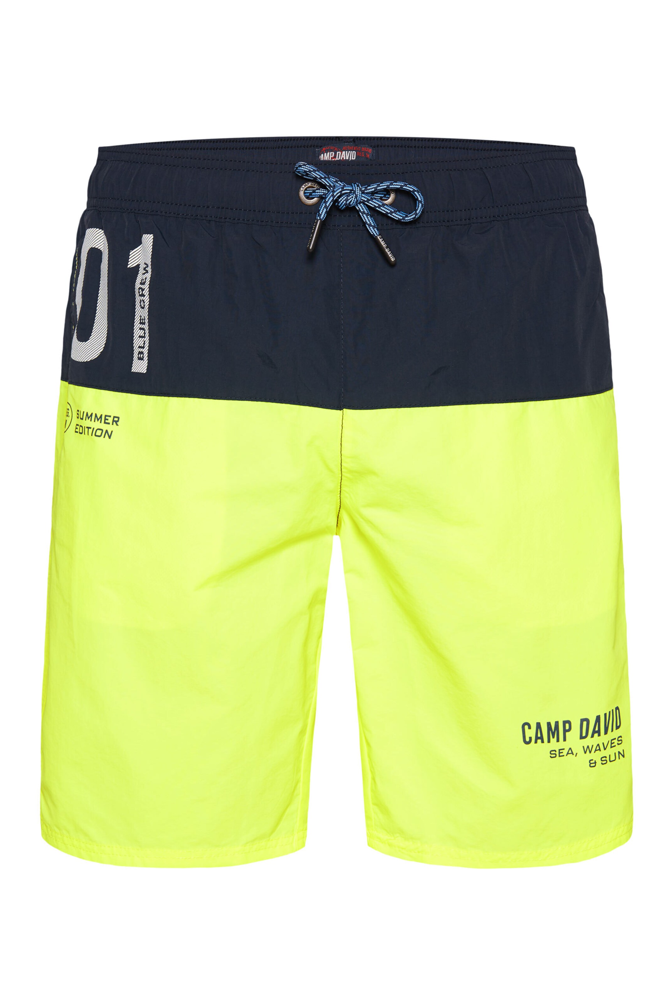 CAMP DAVID Badeshorts i gul: forside