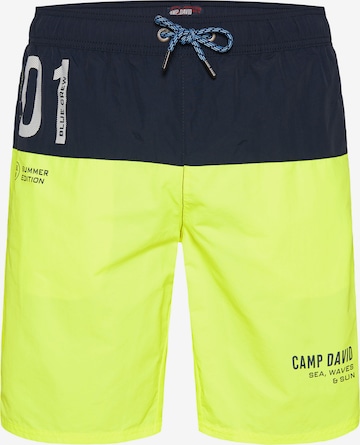 Pantaloncini da bagno di CAMP DAVID in giallo: frontale