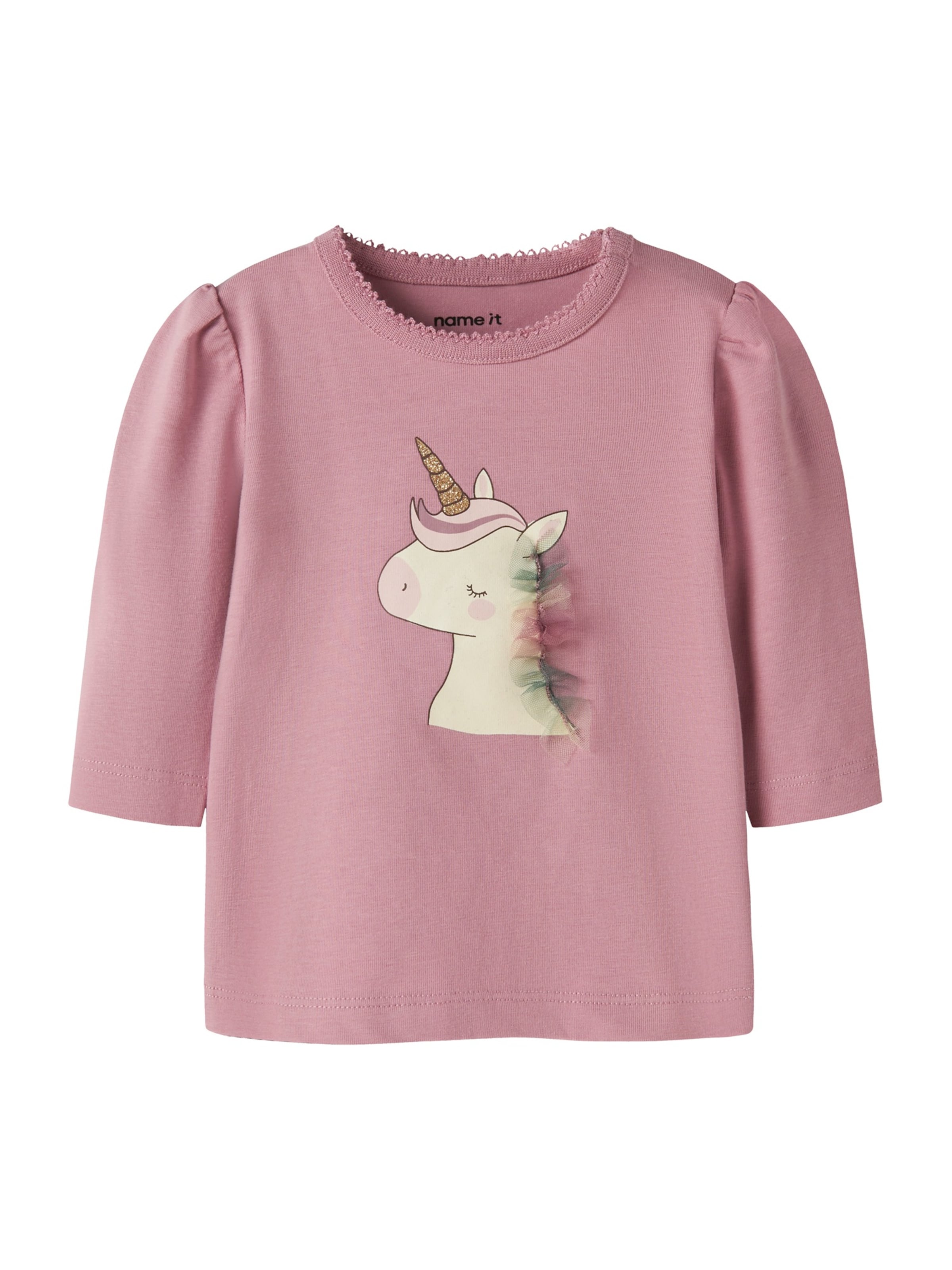NAME IT Shirt 'NBFLotta' in Lila: Vorderseite