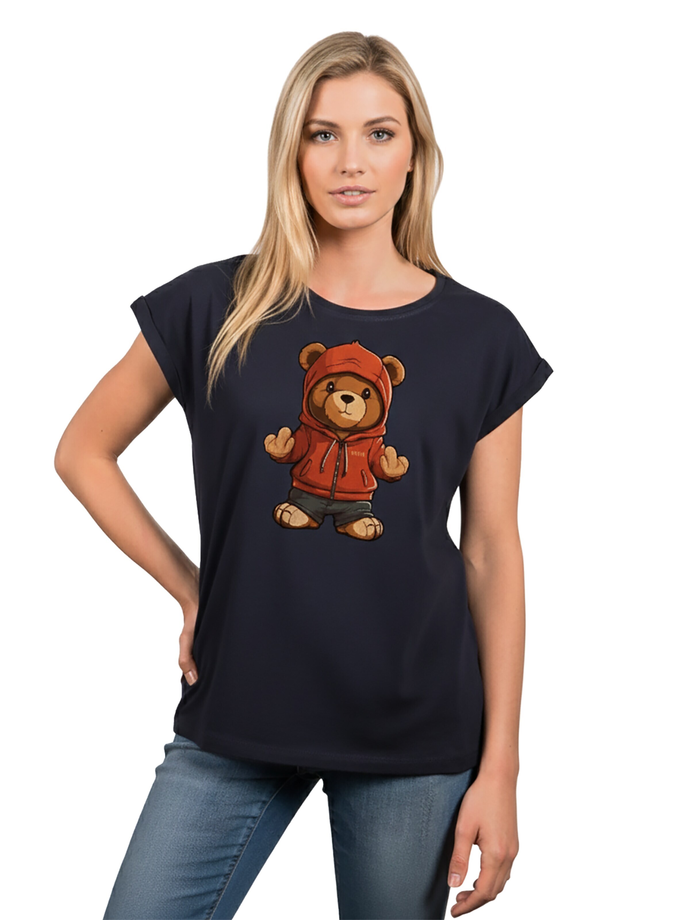 MAKAYA Shirt 'Teddy' in Blue: front