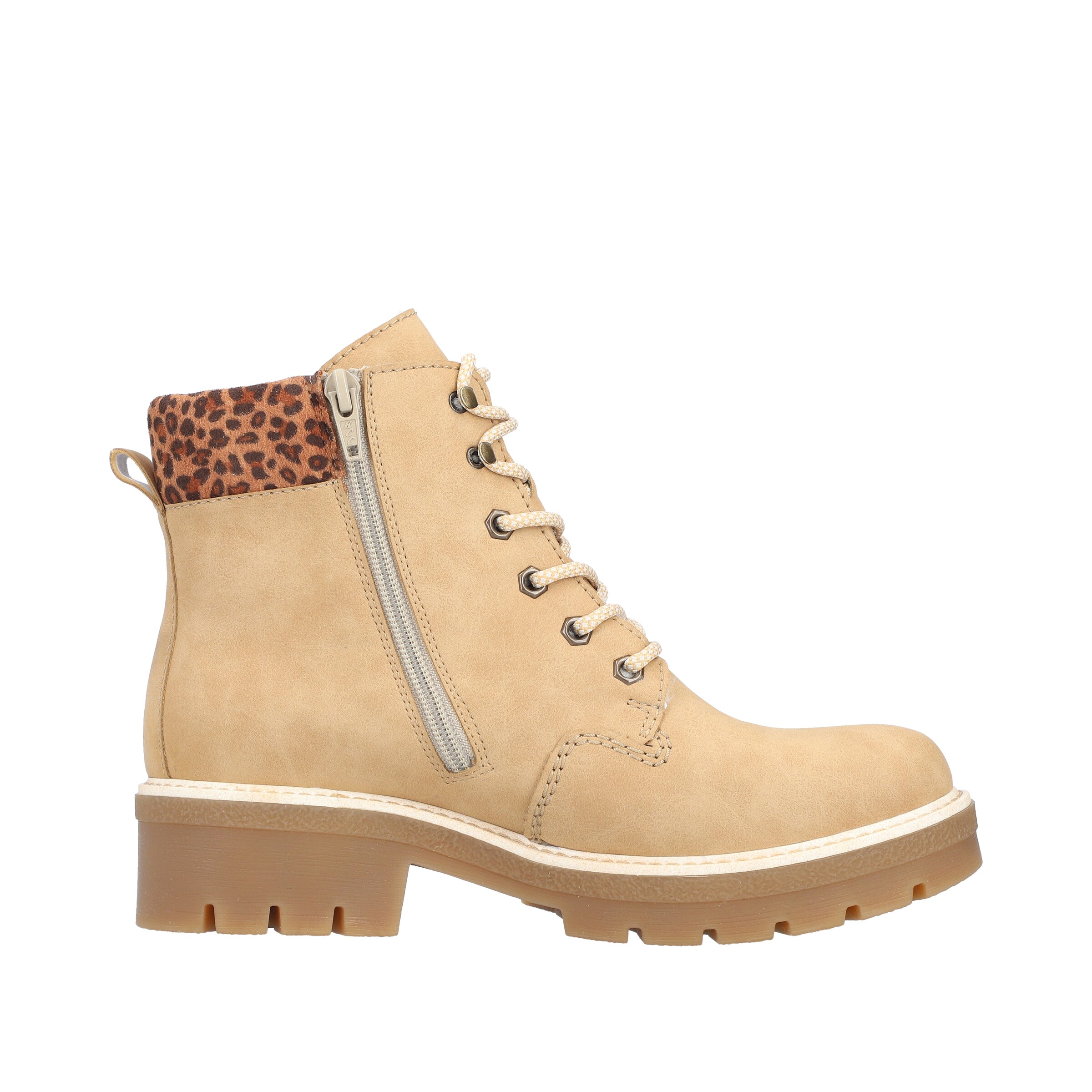 Bottines à lacets Rieker en beige