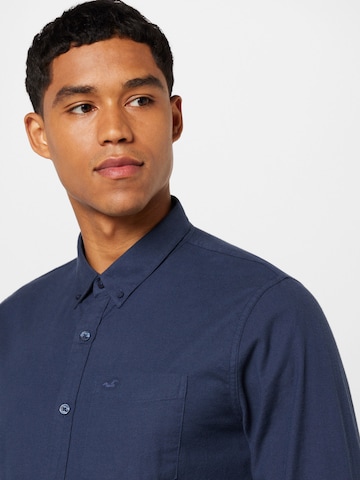 HOLLISTER Regular fit Button Up Shirt 'OXFORDS CHAIN' in Blue