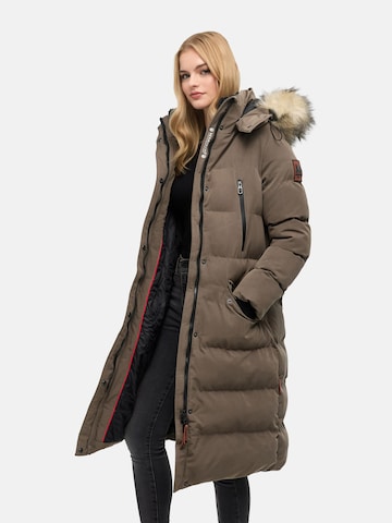 Cappotto invernale 'Schneesternchen' di MARIKOO in marrone: frontale