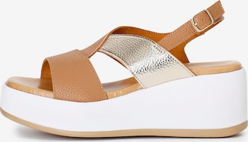 CAFè NOIR Sandalen in Gold: Vorderseite