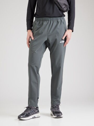 Slimfit Pantaloni per outdoor di ADIDAS TERREX in grigio: frontale