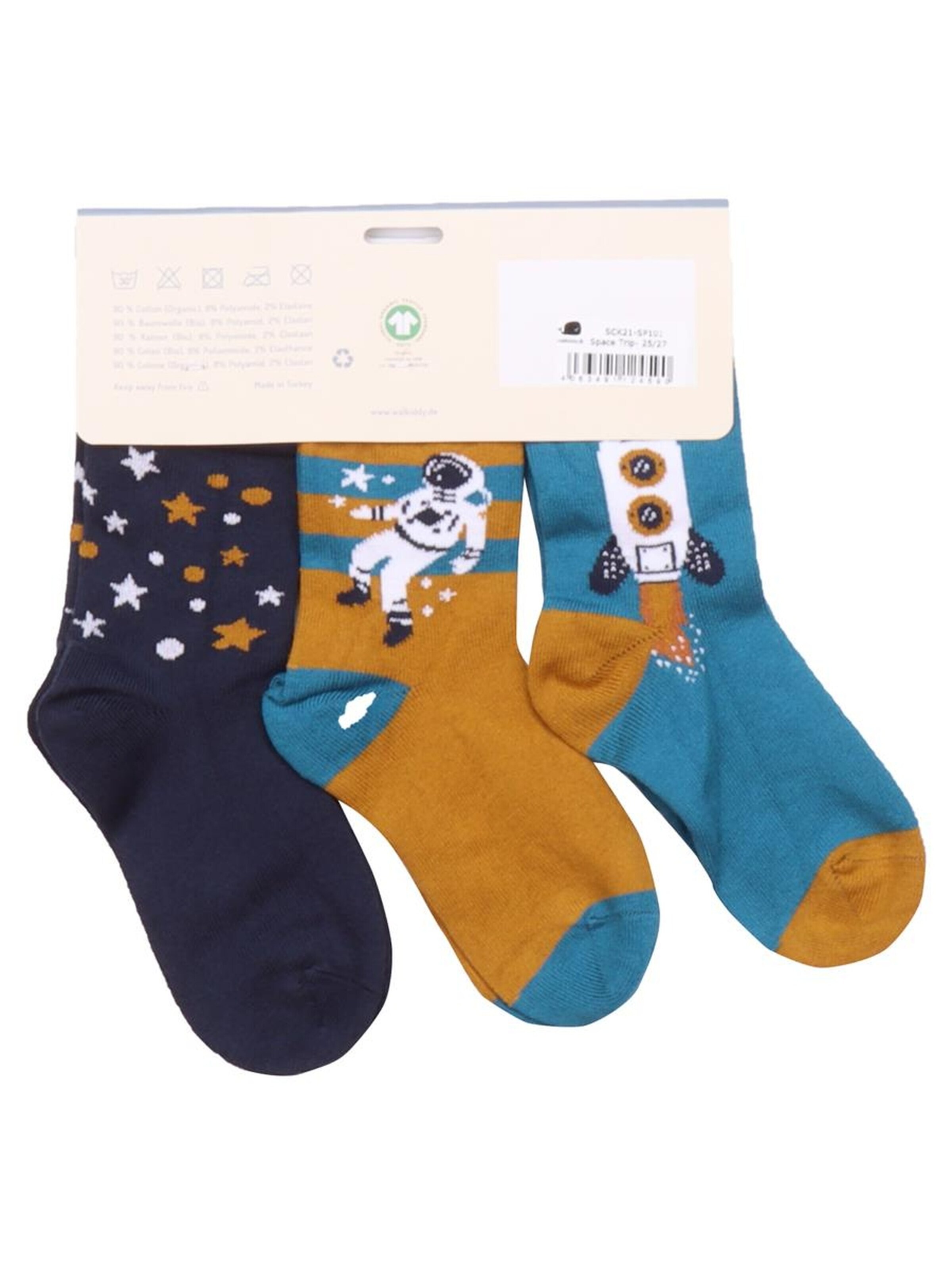 Walkiddy Socken 'Space Trip'‌‌‌‌‌‌‌‌ in Blau