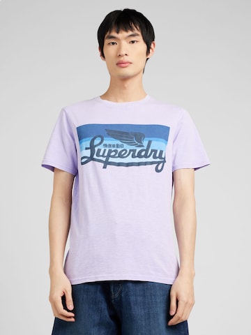 Superdry - Camisa em roxo: frente