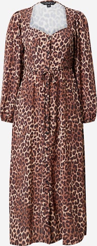 Dorothy Perkins - Vestidos camiseiros 'Kitty' em castanho: frente