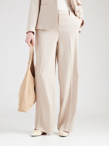 MORE & MORE - Pierna ancha Pantalón de pinzas en beige: frente