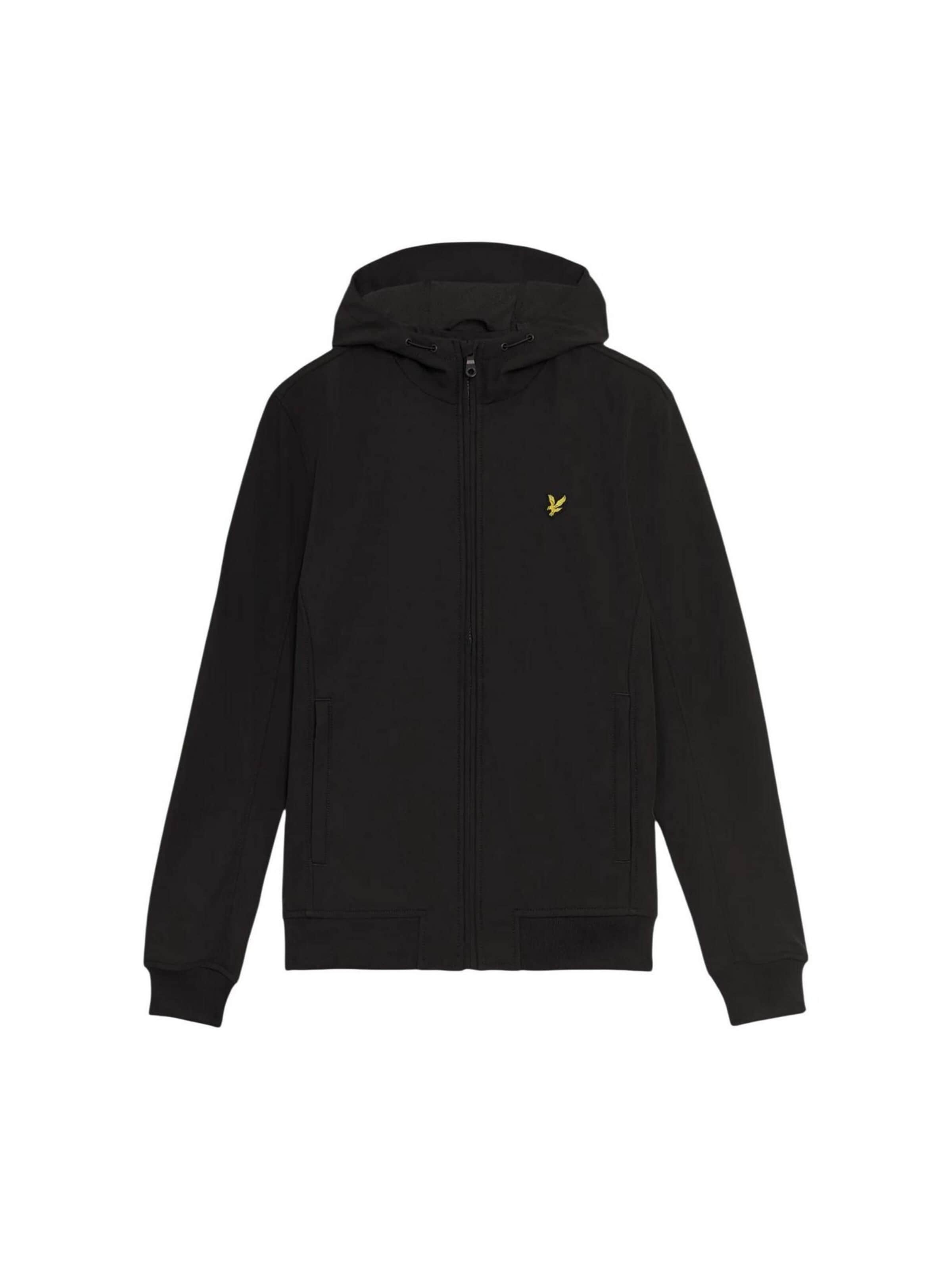 Parka invernale 'Fleece Back Softshell JK2110V' di Lyle & Scott in nero: frontale