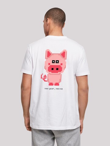 F4NT4STIC Shirt 'Happy People Only Good Vibes' in White