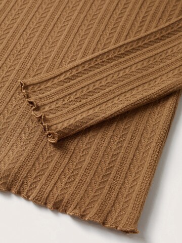 MANGO Sweter 'FIGA' w kolorze brązowy