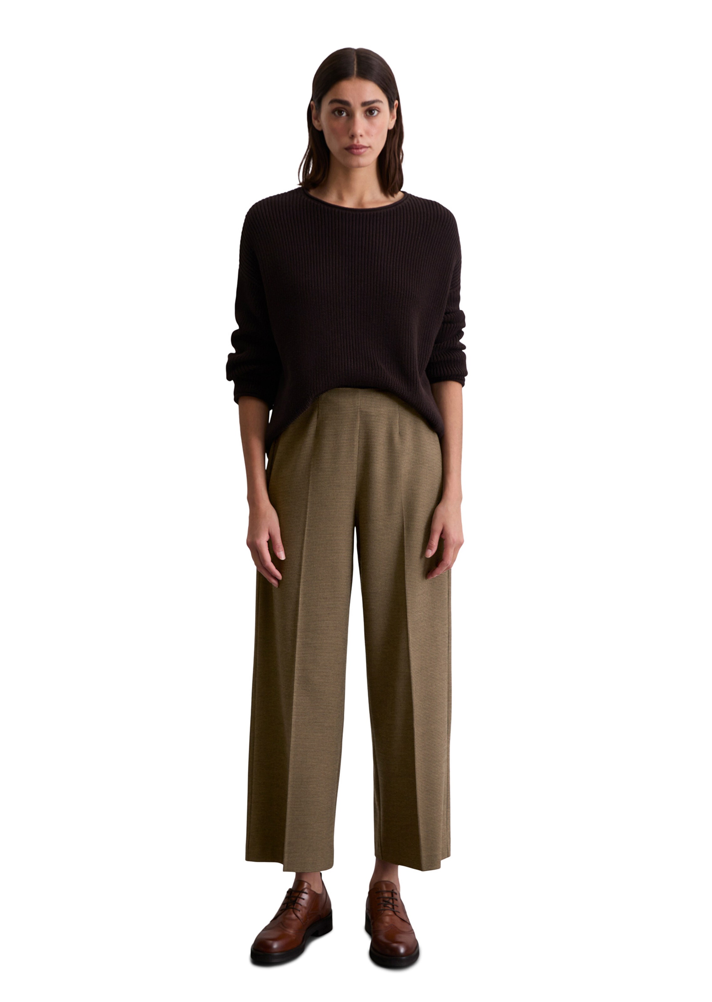 Marc O'Polo Široký strih Nohavice - Hnedá