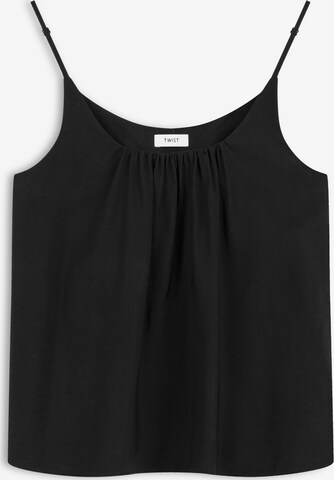 Twist Blouse in Black: front