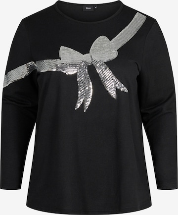 Zizzi Shirt 'LUCCA' in Black: front