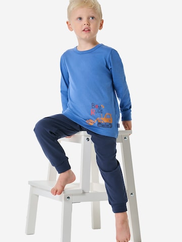SCHIESSER Pajamas ' Boys World ' in Blue: front