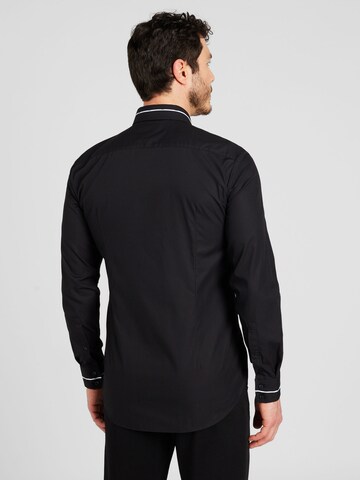 HUGO Slim fit Button Up Shirt 'Kenan' in Black